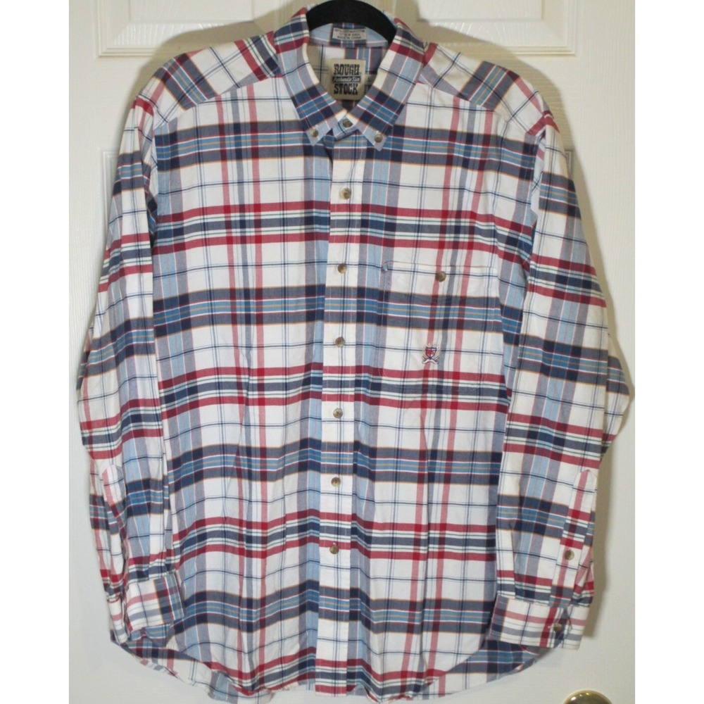 Panhandle Slim Rough Stock AOP Plaid Button Down L/S Shirt L